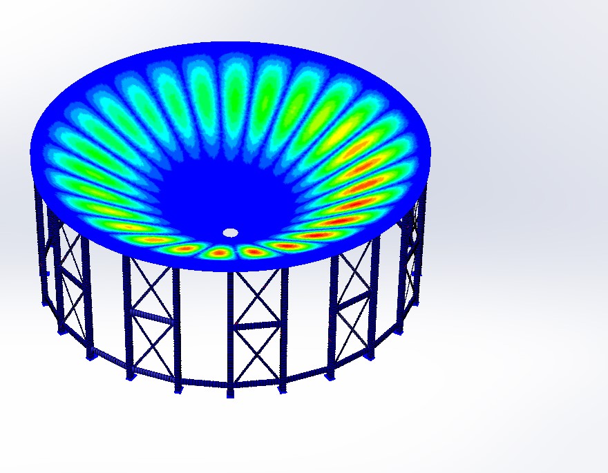 Silo Base Frame Buckling FEA Results