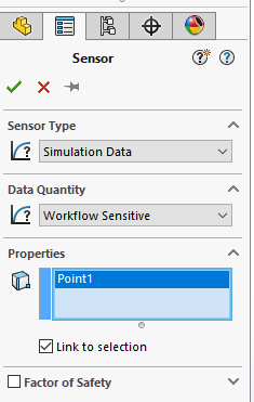 Steps for creating sensor on point1