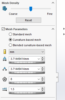 Mesh size and type illustrated