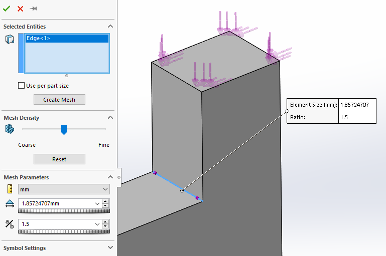 How to add mesh control on high stress area