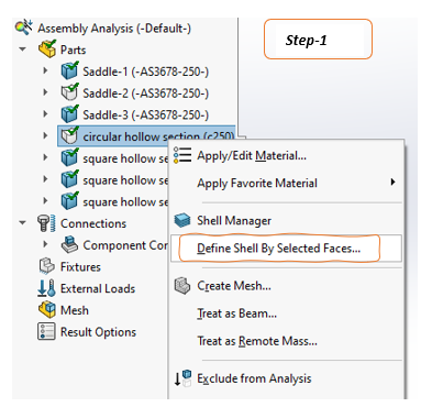 Select handrail in part section