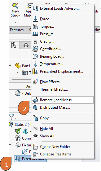 Steps of selecting Remote Load/ Mass