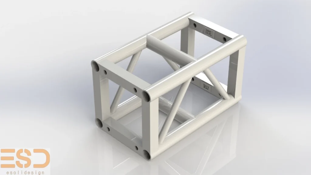 Modular aluminium theatre lighting box trusses – 0.5m,span configuration